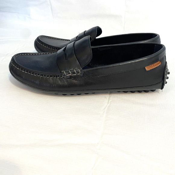 Cole Haan  Men’s Loafers Size 8‎ Black Slip On Shoes Driving Moccasin - Picture 2 of 10